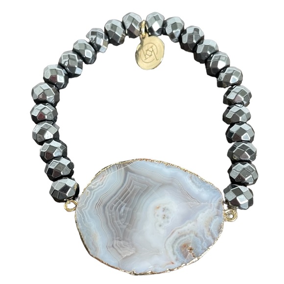 KK Stone Bracelet with Gray Beads - Picture 9 of 10